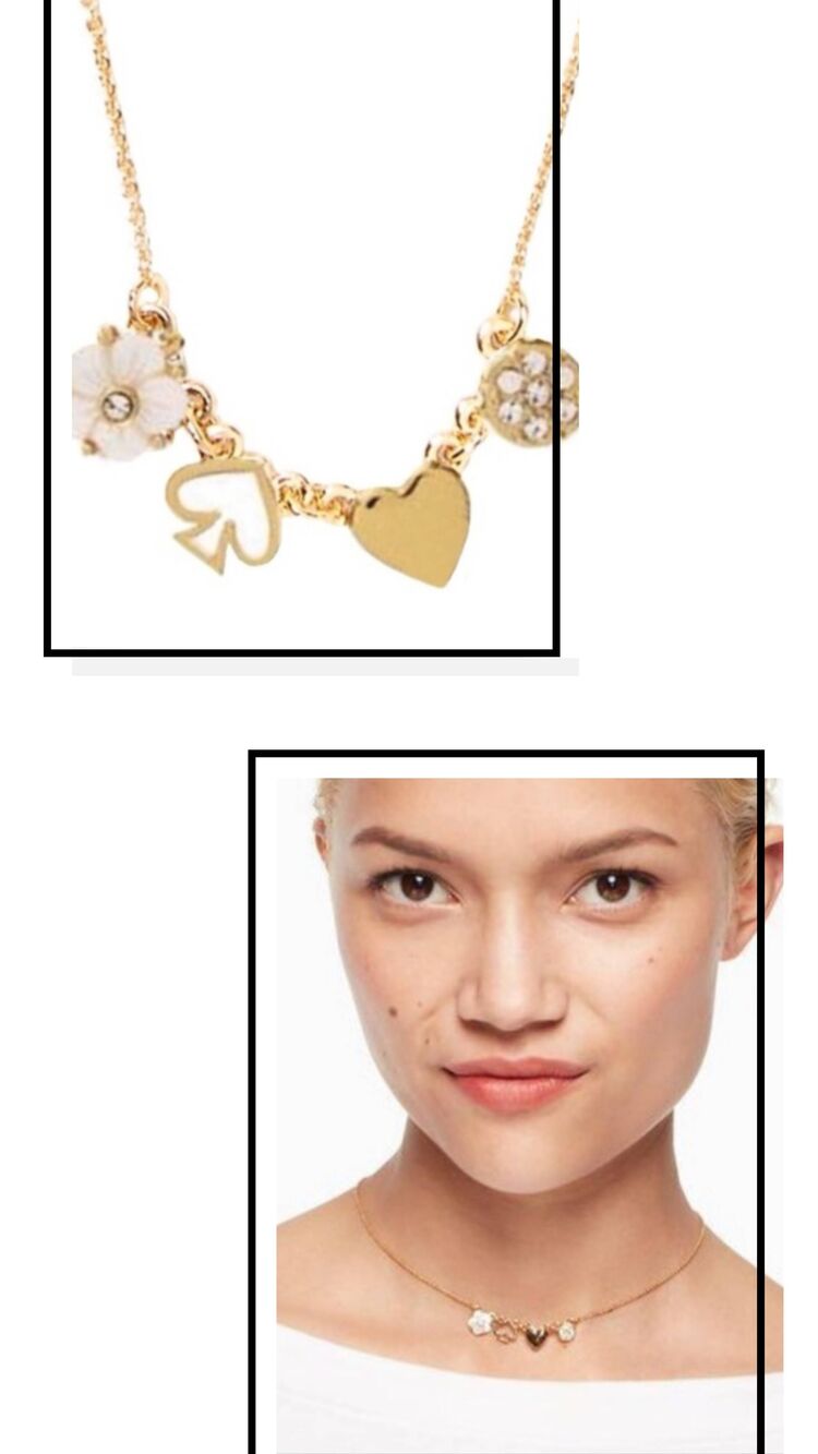 KATE SPADE NY Mini Things Charm Row Necklace